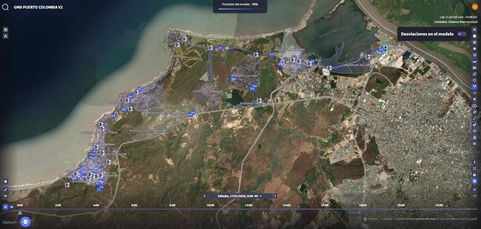 Vista Satelital Puerto Colombia